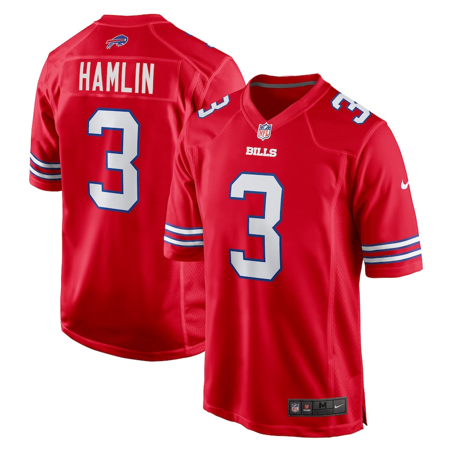 Men's Buffalo Bills Damar Hamlin Nike Red Alternate Game Jersey football jersey product view 1