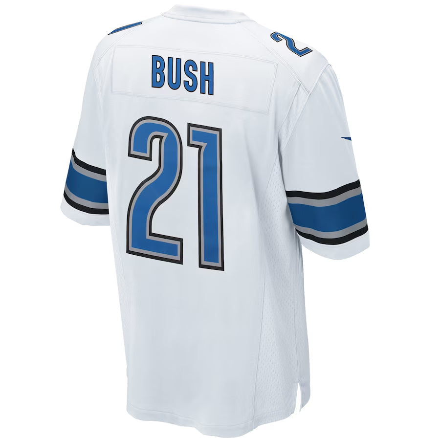 Reggie Bush Detroit Lions Nike Game Jersey - White football jersey product view 3