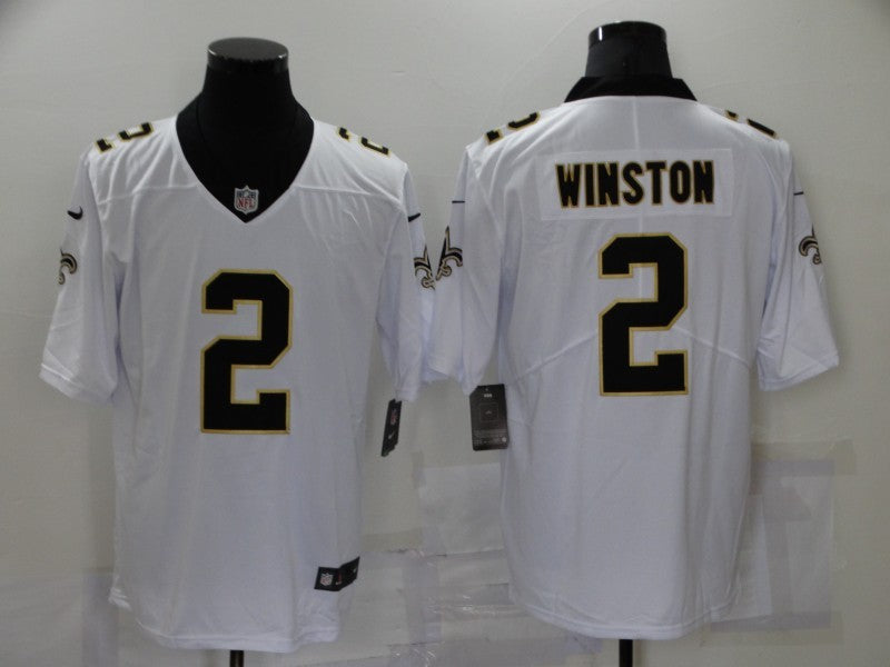 Men's New Orleans Saints Jameis Winston #2 White Game Jersey1 football jersey product view 1