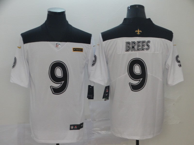 Men's New Orleans Saints Drew Brees #9 White City Edition Game Jersey1 football jersey product view 1