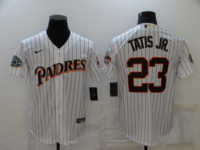 Men's San Diego Padres Fernando Tatis Jr. #23 White Alternate Replica Player Jersey1 baseball jersey product view 1