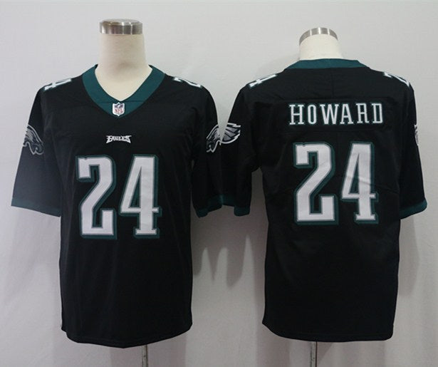Men's Philadelphia Eagles Jordan Howard #24 Black Game Jersey1 basketball jersey product view 1