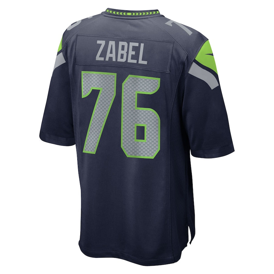 Seattle Seahawks Grey Zabel Nike College Navy 2025 NFL Draft First Round Pick Game Jersey football jersey product view 3