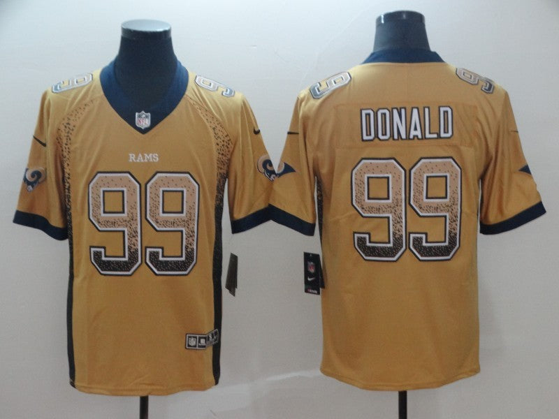 Men's Los Angeles Rams Aaron Donald #99 Yellow Player Game Jersey1 football jersey product view 1