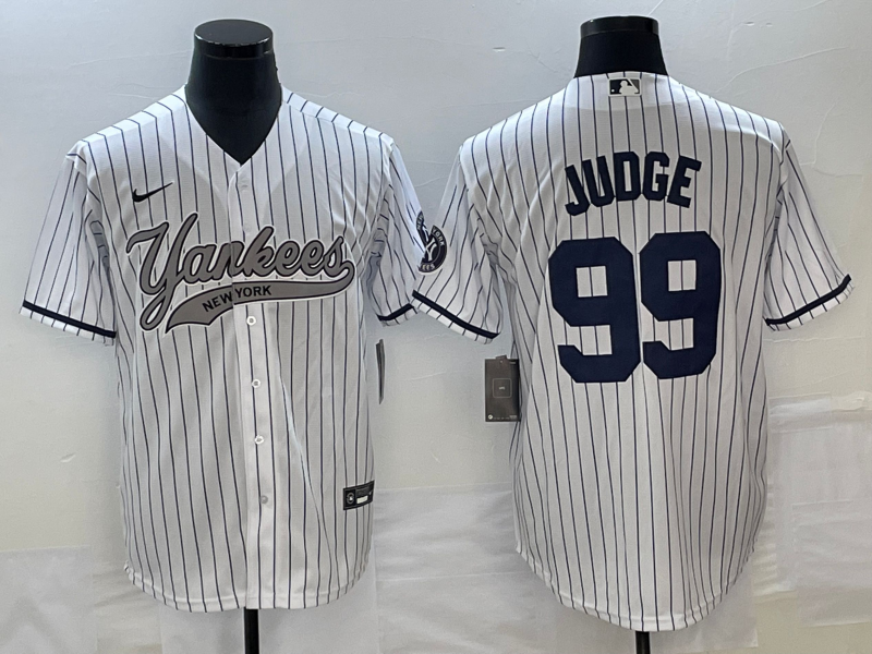 Men's New York Yankees Aaron Judge #99 White Game Jersey Joint Edition baseball jersey product view 1