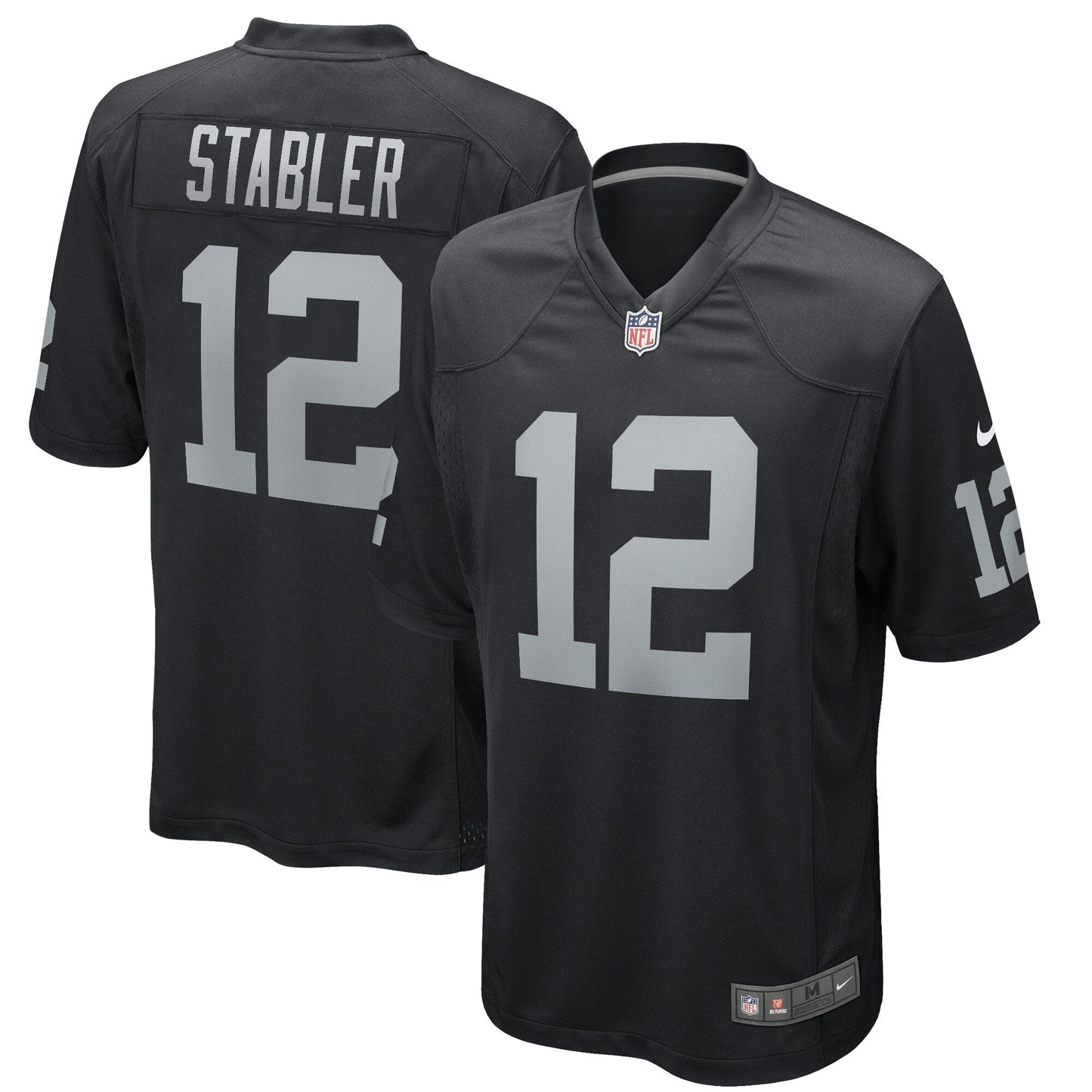 Ken Stabler Las Vegas Raiders Nike Game Retired Jersey - Black football jersey product view 1