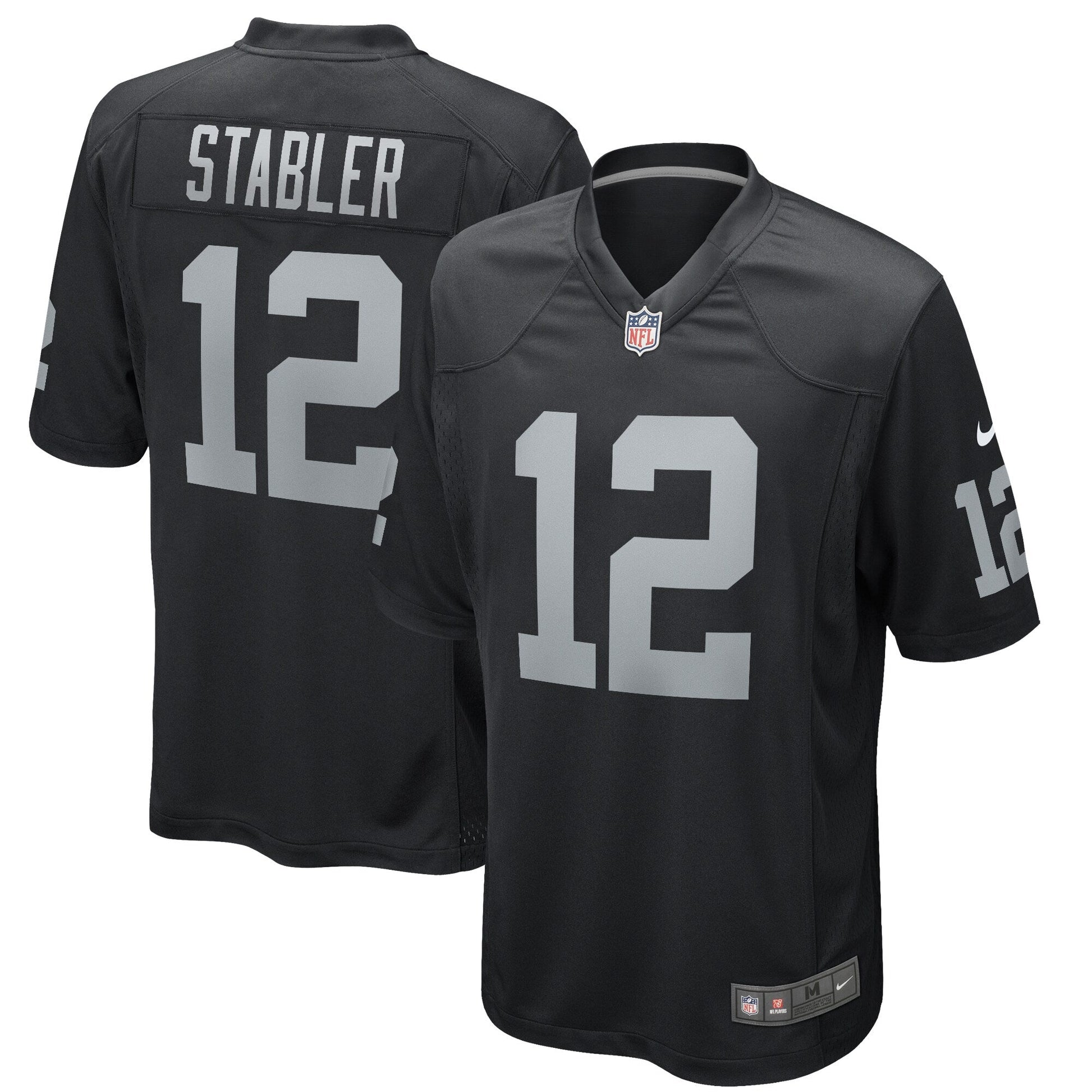 Ken Stabler Las Vegas Raiders Nike Game Retired Jersey - Black football jersey product view 1