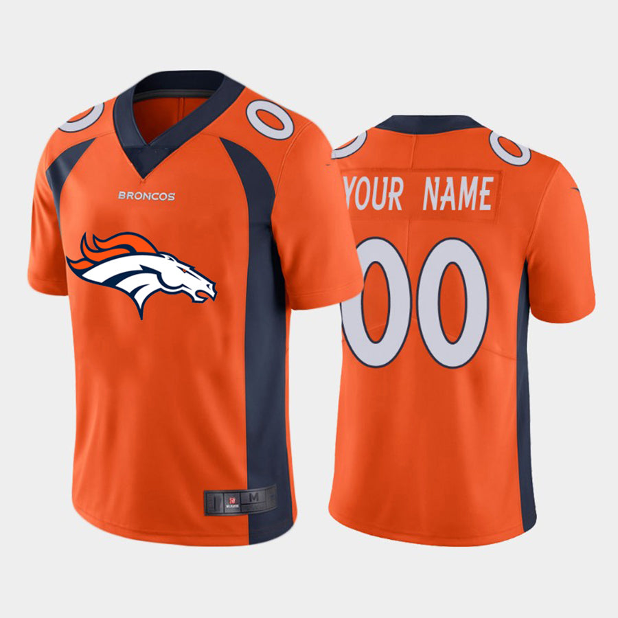 Custom1 Denver Broncos Orange Team Big Logo Vapor Untouchable Limited Jersey1 Stitched Jersey1 American Football Jerseys football jersey product view 1