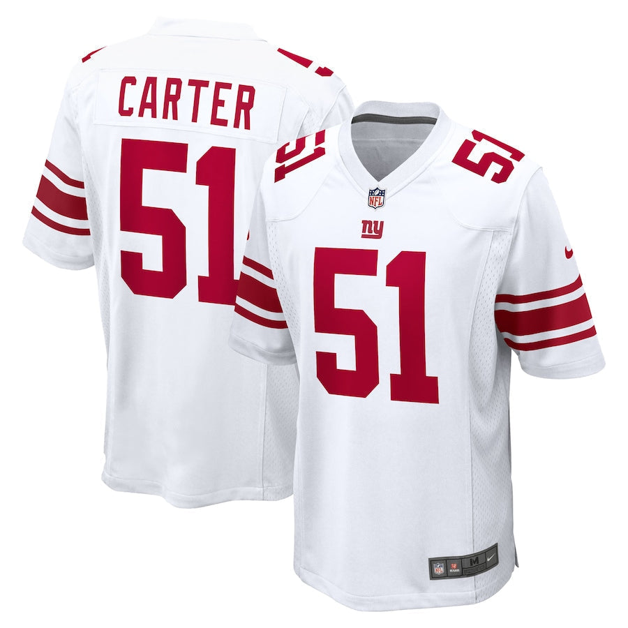 Men's New York Giants Abdul Carter Nike White First Round Pick Game Jersey football jersey product view 1