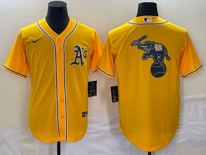Men's Oakland Athletics Gold Alternate Replica Game Jersey1 baseball jersey product view 1