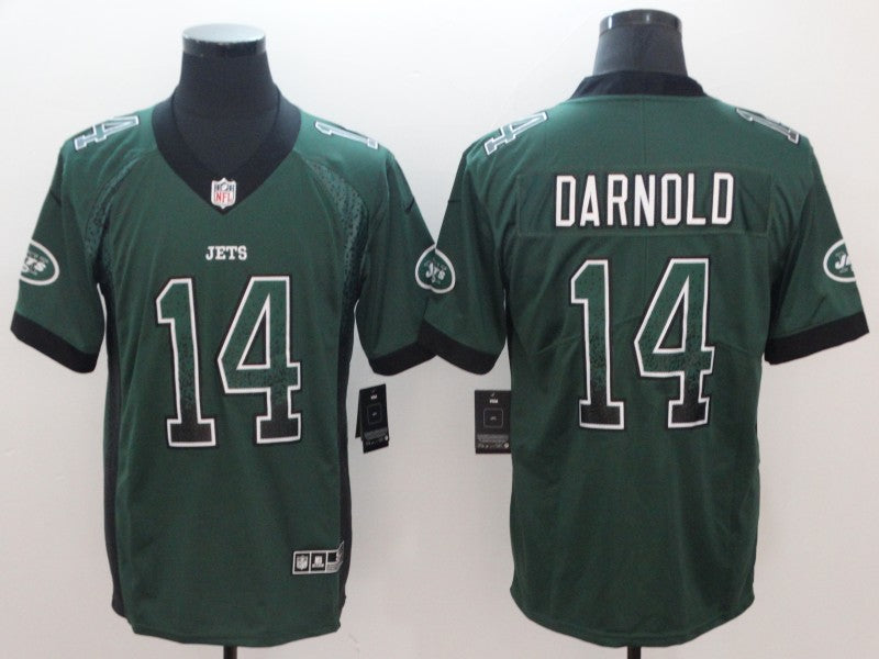 Men's New York Jets #14 Sam Darnold Green Game Player Jersey1 football jersey product view 1
