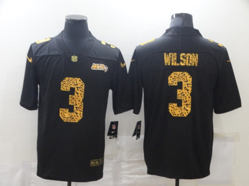 Men's Seattle Seahawks Russell Wilson #3 Black Game Jersey football jersey product view 1