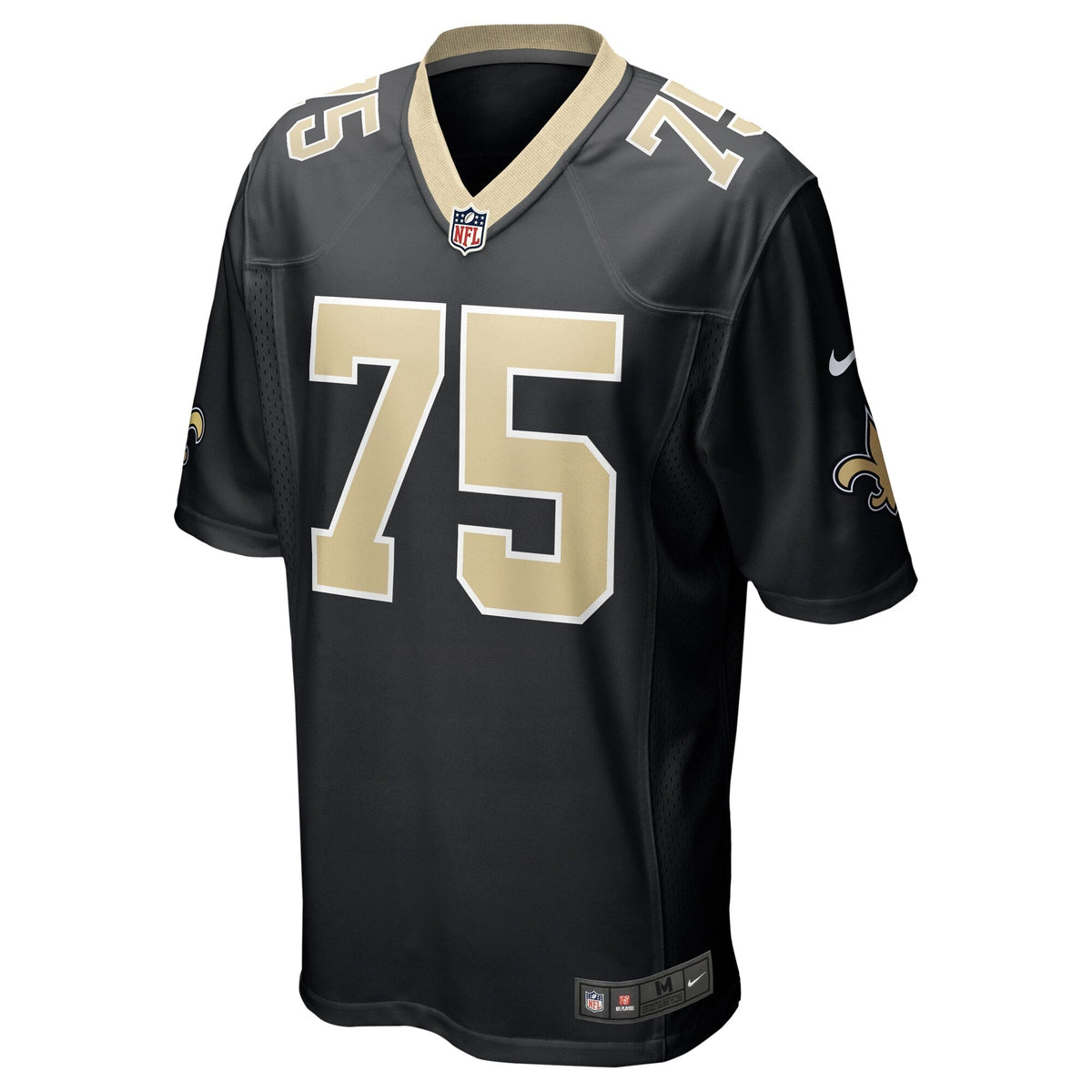 Taliese Fuaga New Orleans Saints Nike 2024 NFL Draft First Round Pick Game Jersey - Black football jersey product view 2