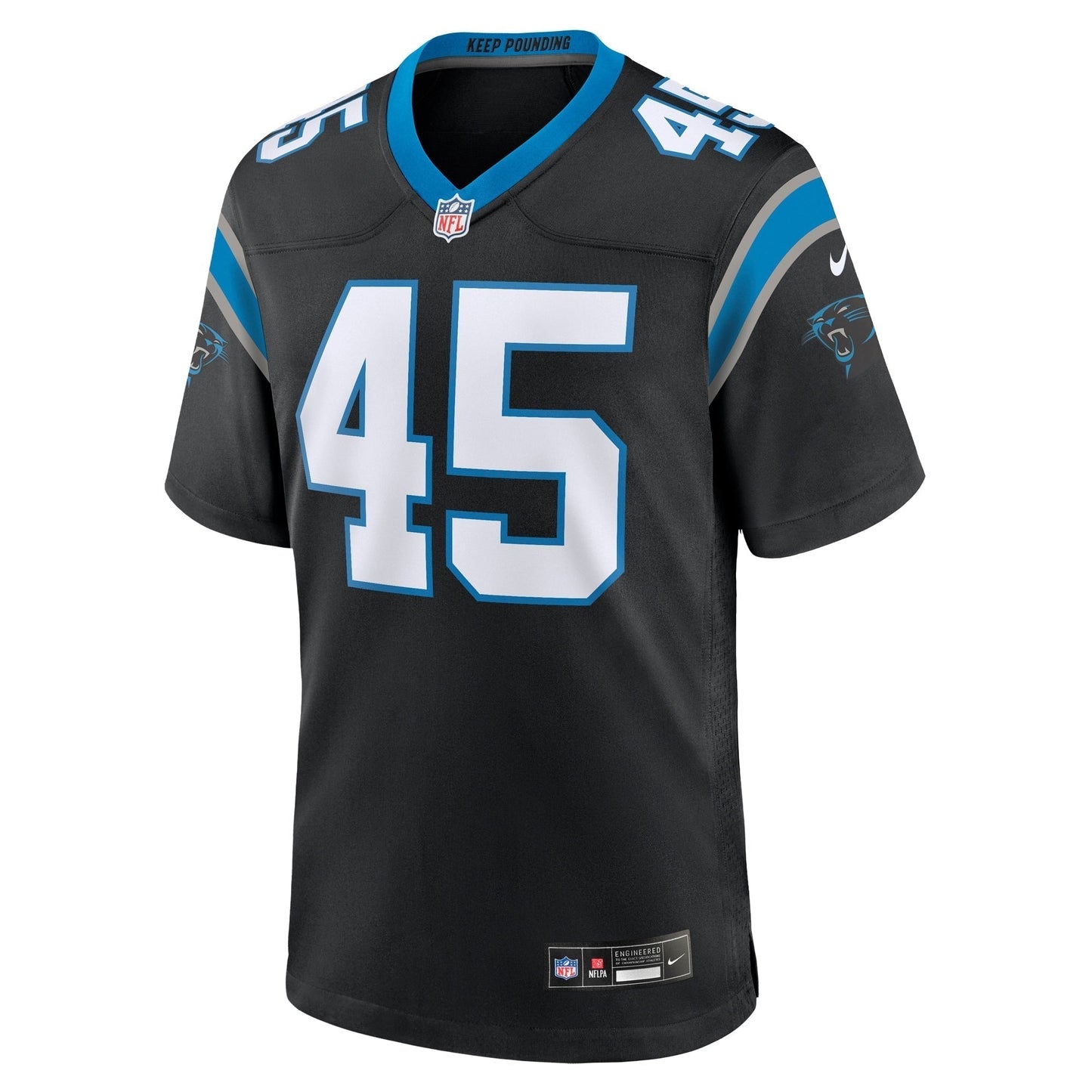 Giovanni Ricci Carolina Panthers Nike Team Game Jersey - Black football jersey product view 2