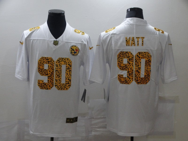 Men's Pittsburgh Steelers T.J. Watt #90 White Game Player Jersey1 football jersey product view 1