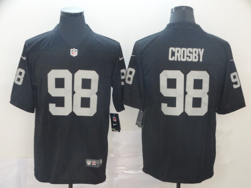 Men's Las Vegas Raiders Maxx Crosby #98 Black Game Player Jersey1 football jersey product view 1