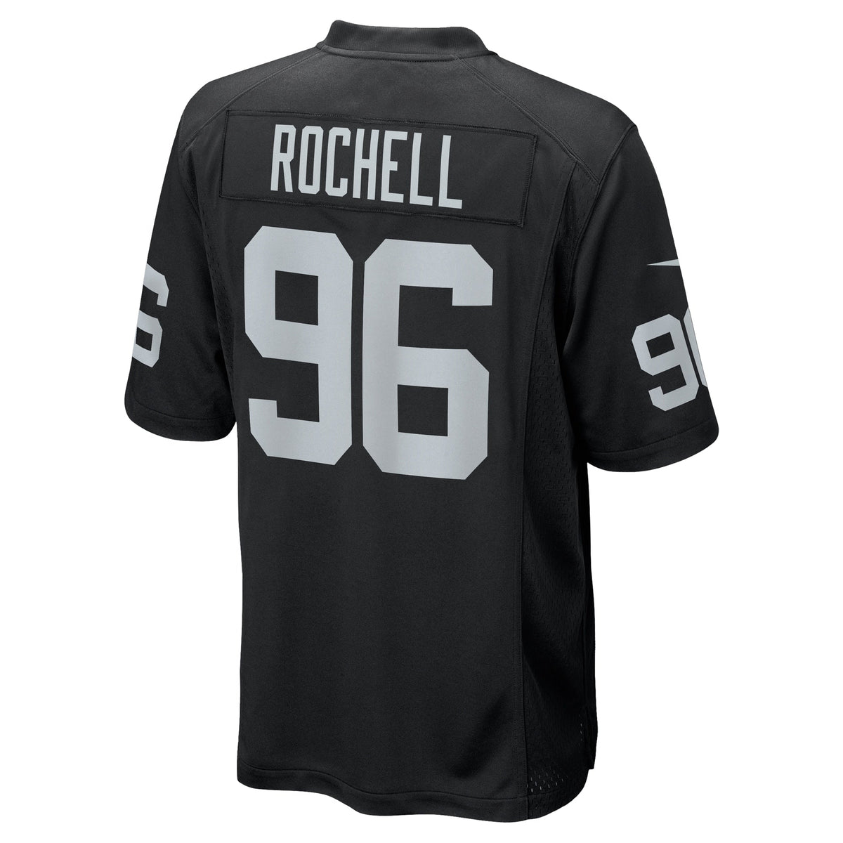 Isaac Rochell Las Vegas Raiders Nike Team Game Jersey - Black football jersey product view 3