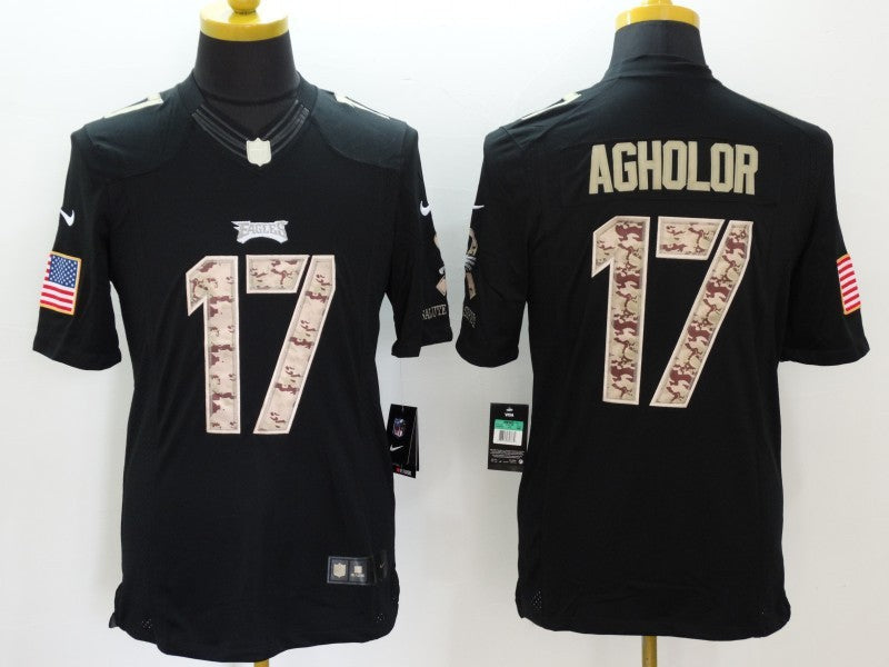 Men's Philadelphia Eagles Nelson Agholor #17 Black Game Player Jersey1 football jersey product view 1