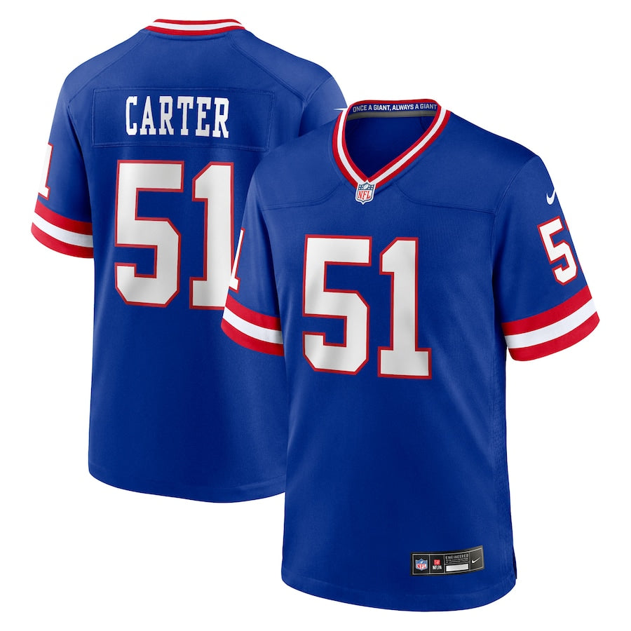 Men's New York Giants Abdul Carter Nike Royal First Round Pick 2nd Alternate Game Jersey football jersey product view 1