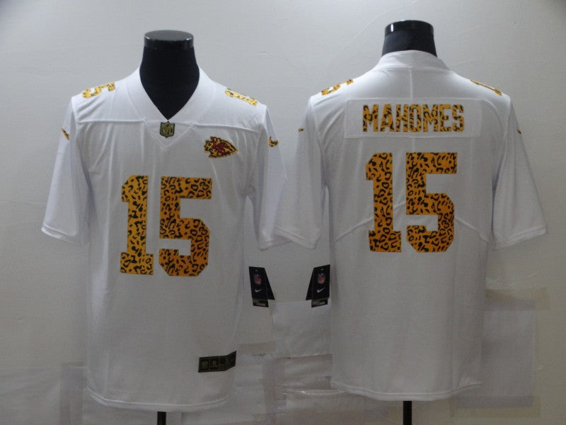 Men's Kansas City Chiefs Patrick Mahomes #15 White Player Jersey1 football jersey product view 1