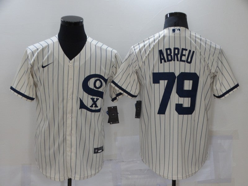 Men's Chicago White Sox Jose Abreu #79 Beige Replica Baseball Jersey1 baseball jersey product view 1