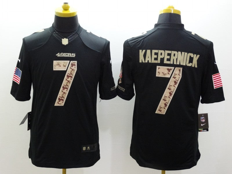 Men's San Francisco 49ers Colin Kaepernick #7 Black Alternate Game Jersey1 football jersey product view 1