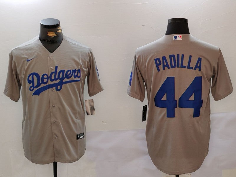 Men's Los Angeles Dodgers Vicente Padilla #44 Gray Player Jersey1 baseball jersey product view 1