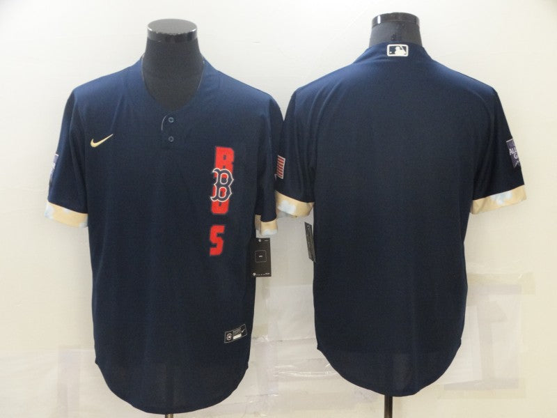 Men's Boston Red Sox Navy ALL STAR Blank Jersey1 baseball jersey product view 1
