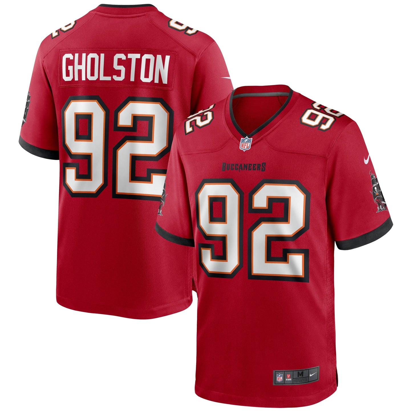 William Gholston Tampa Bay Buccaneers Nike Game Jersey - Red football jersey product view 1