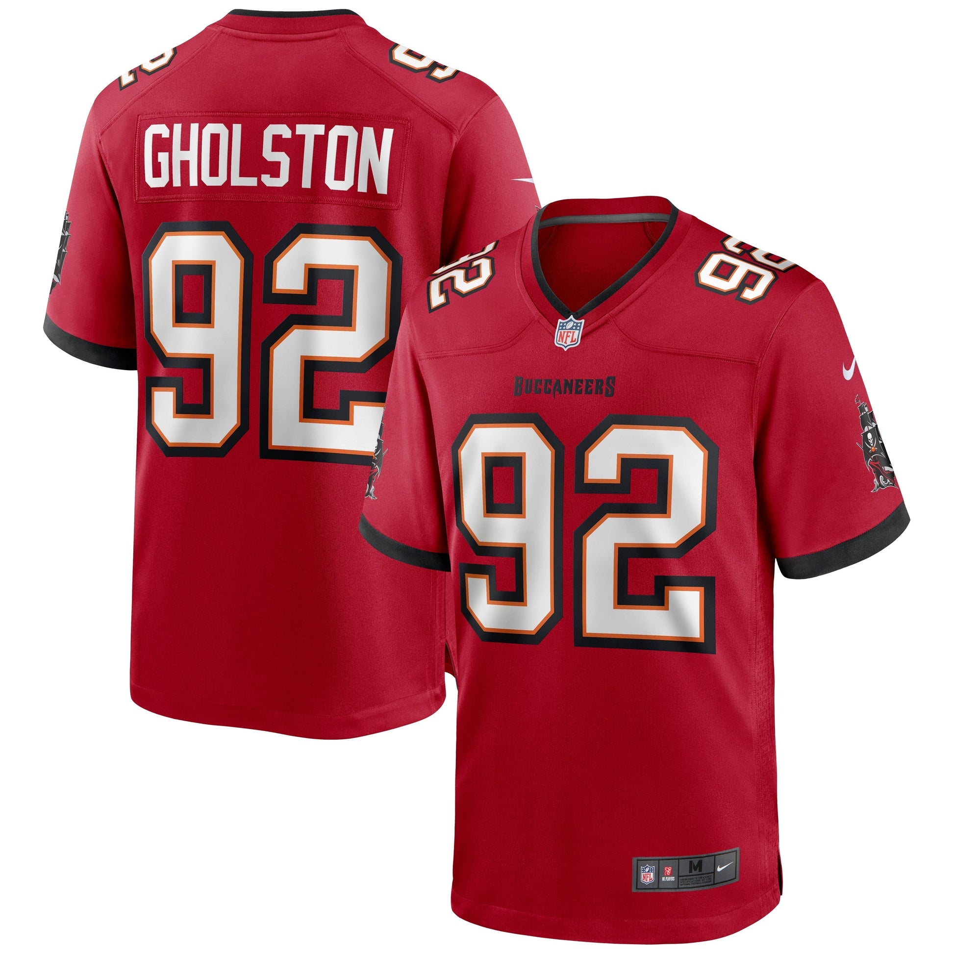 William Gholston Tampa Bay Buccaneers Nike Game Jersey - Red football jersey product view 1