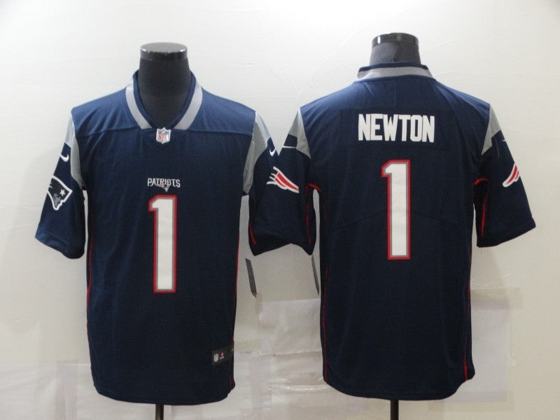 Men's New England Patriots Cam Newton #1 Navy Game Jersey1 football jersey product view 1