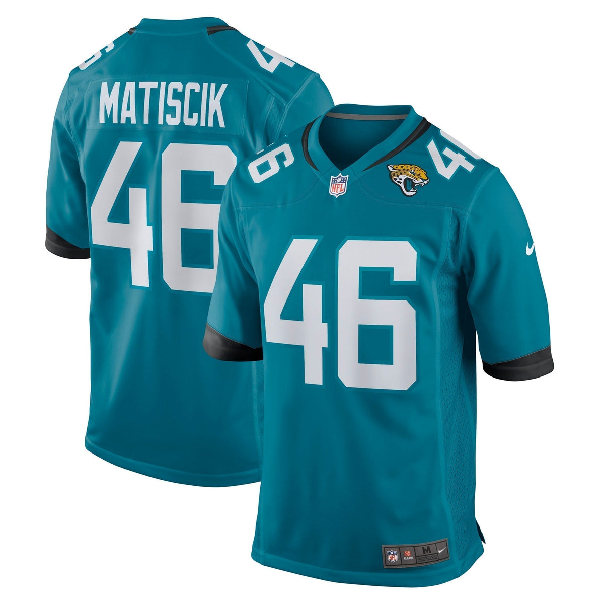 Ross Matiscik Jacksonville Jaguars Nike Game Jersey - Teal football jersey product view 1