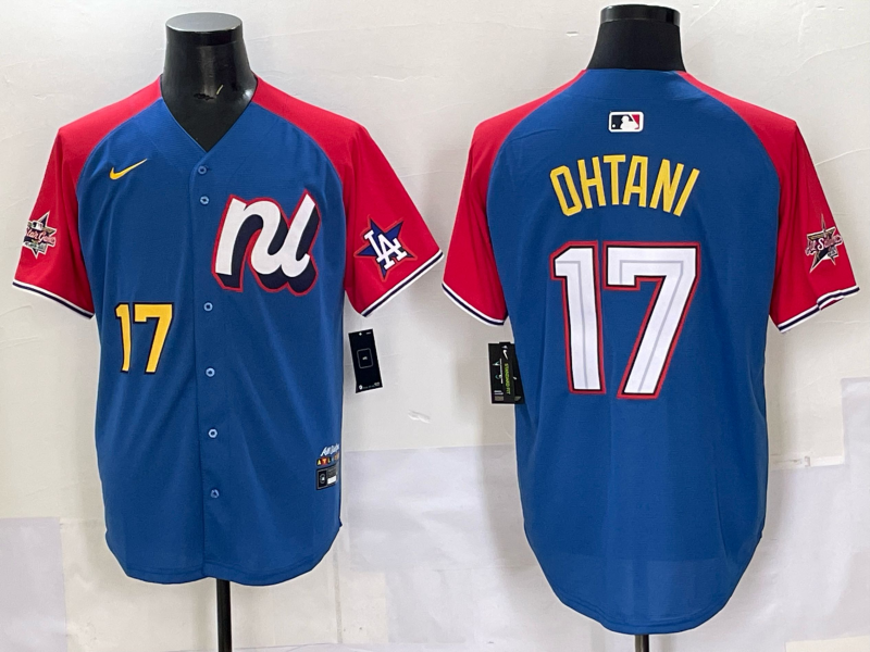 Men's National League Shohei Ohtani #17 Blue 2025 All-Star Edition Game Jersey baseball jersey product view 1