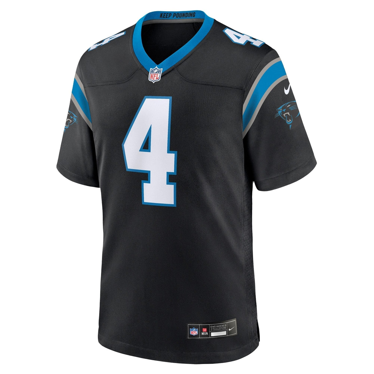 Eddy Pineiro Carolina Panthers Nike Team Game Jersey - Black football jersey product view 2