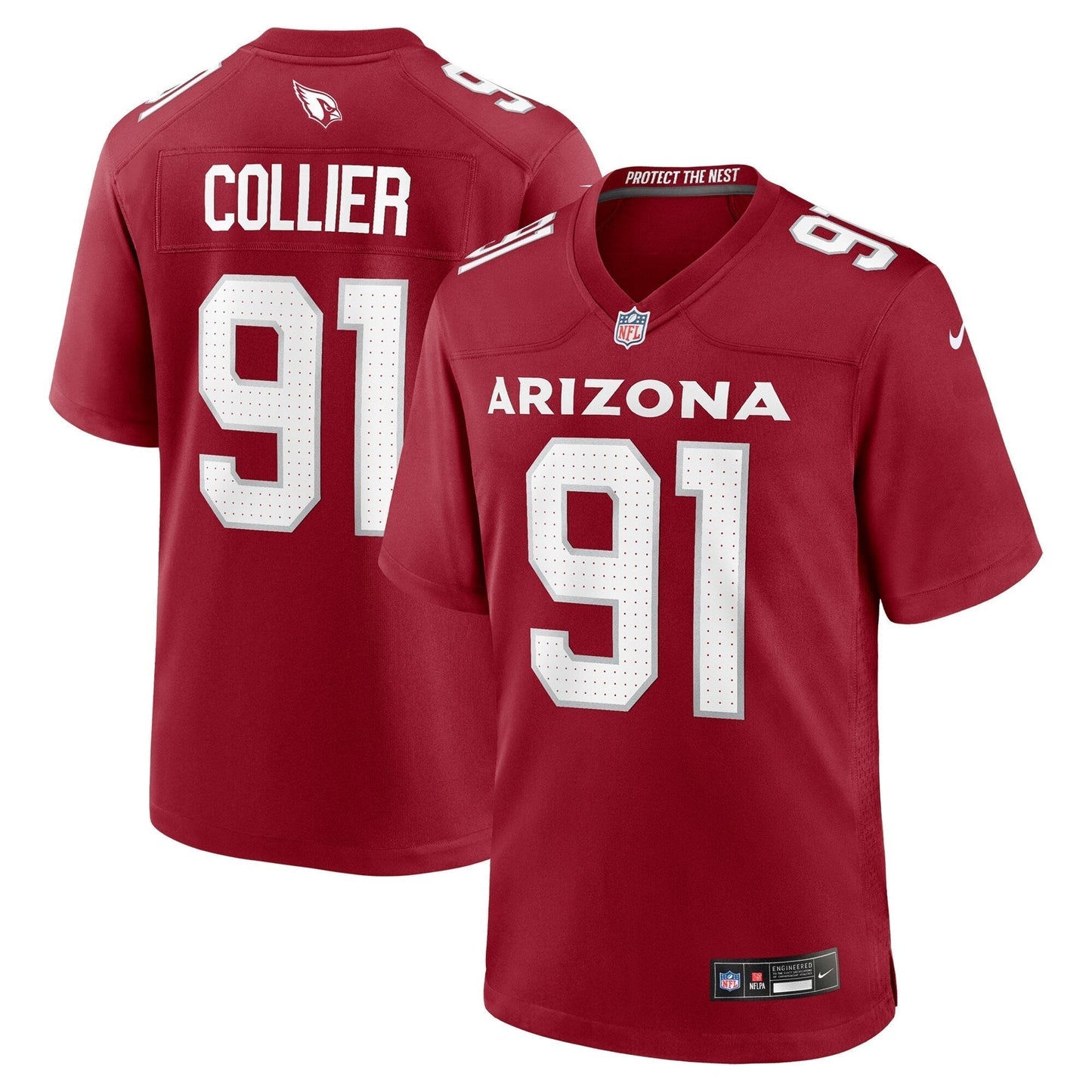L.J. Collier Arizona Cardinals Nike Team Game Jersey - Cardinal football jersey product view 1