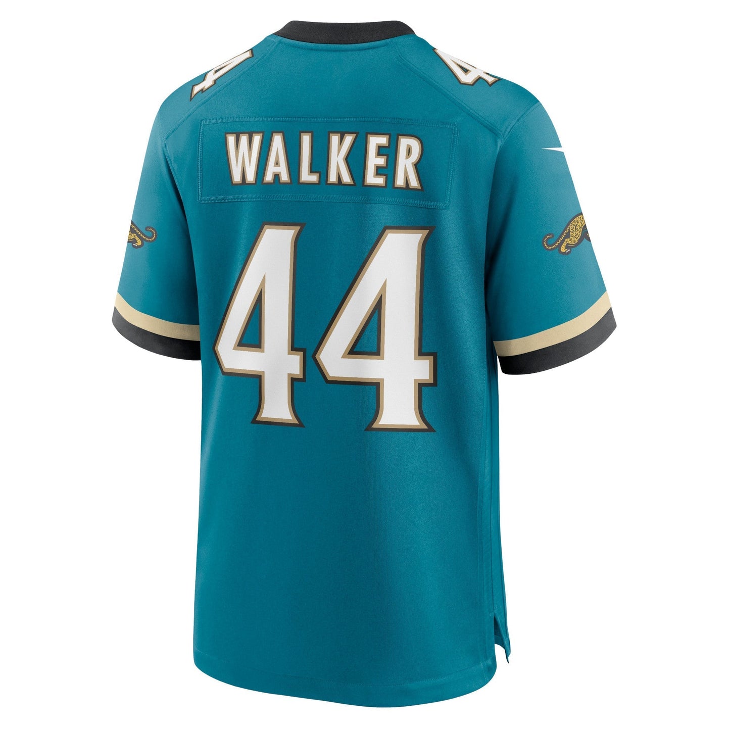 Travon Walker Jacksonville Jaguars Nike Prowler Throwback Game Jersey - Teal football jersey product view 3