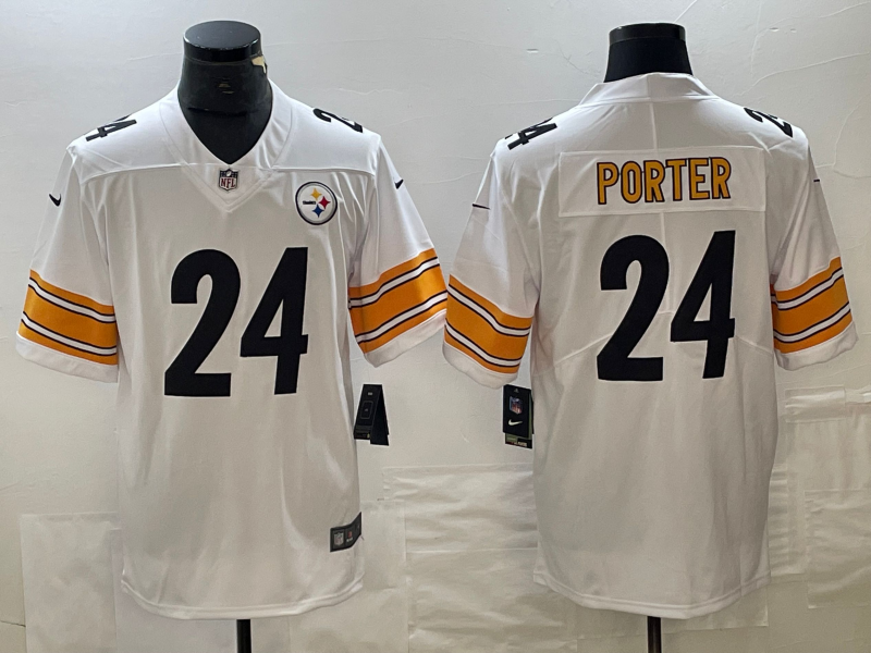 Men's Pittsburgh Steelers Joey Porter Jr. #24 White Player Jersey1 football jersey product view 1