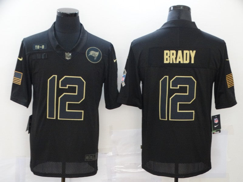 Men's Tampa Bay Buccaneers Tom Brady Black 2020 Salute To Service Limited Jersey1 football jersey product view 1