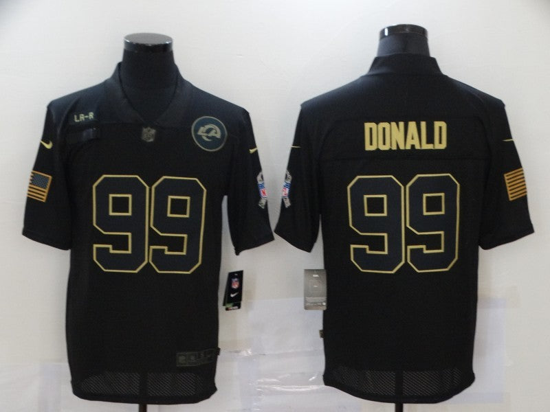 Men's Los Angeles Rams Aaron Donald #99 Black Game Player Jersey1 football jersey product view 1