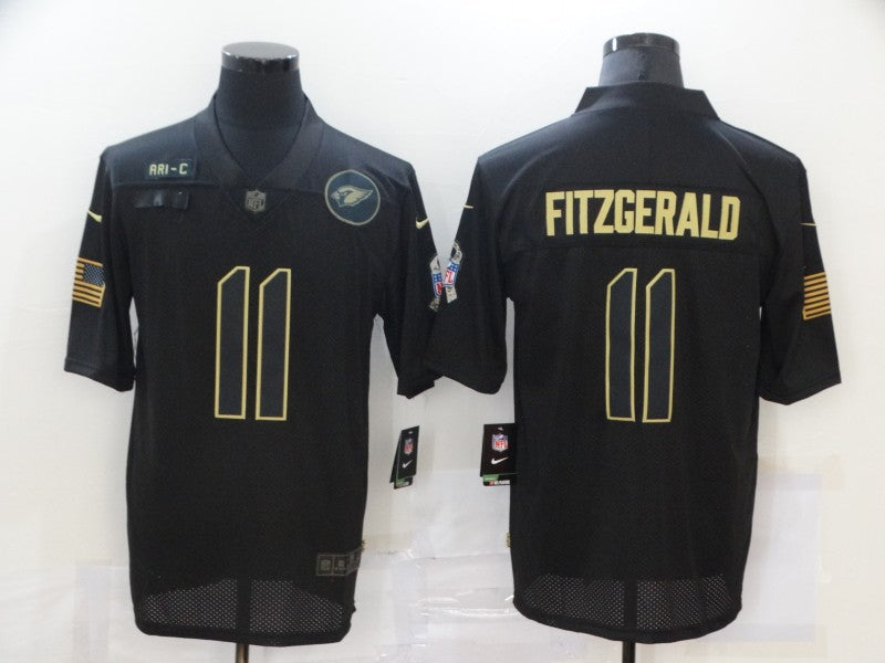 Men's Arizona Cardinals Larry Fitzgerald #11 Black Game Player Jersey1 football jersey product view 1