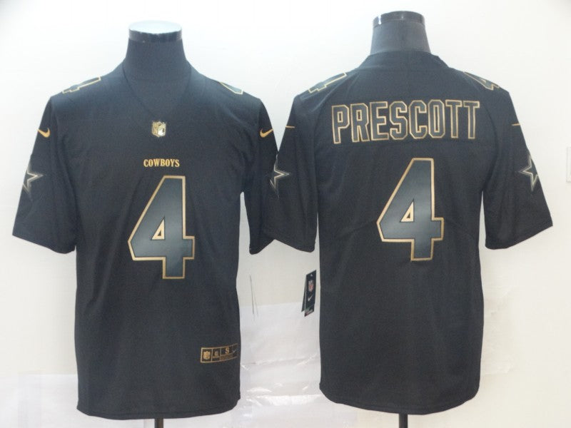 Men's Dallas Cowboys Dak Prescott #4 Black Player Game Jersey1 football jersey product view 1