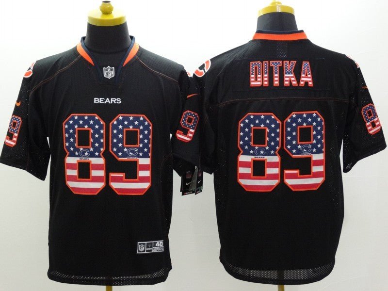 Men's Chicago Bears Mike Ditka #89 Black Game Jersey1 football jersey product view 1