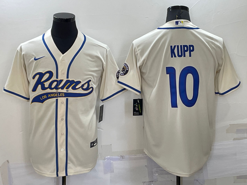 Men's Los Angeles Rams Cooper Kupp #10 Bone Game Jersey1 Joint Edition football jersey product view 1