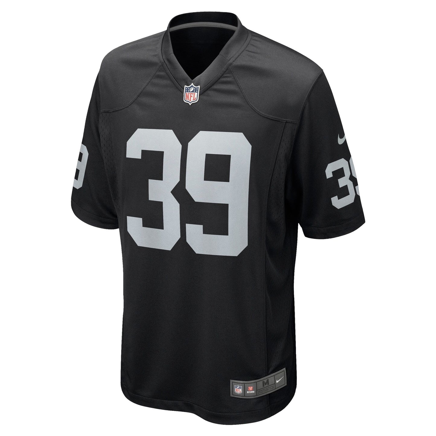 Nate Hobbs Las Vegas Raiders Nike Game Jersey - Black football jersey product view 2