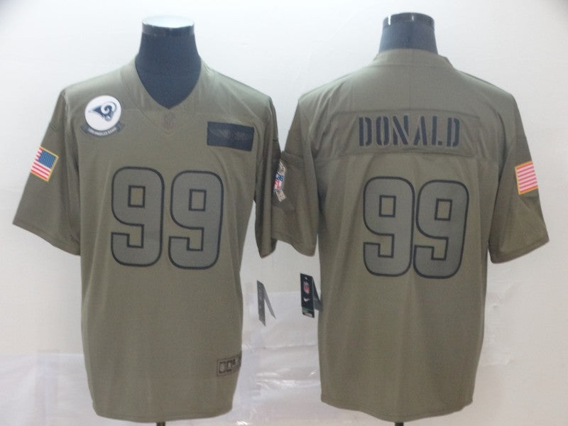 Men's Los Angeles Rams Aaron Donald #99 Brown Game Jersey1 football jersey product view 1