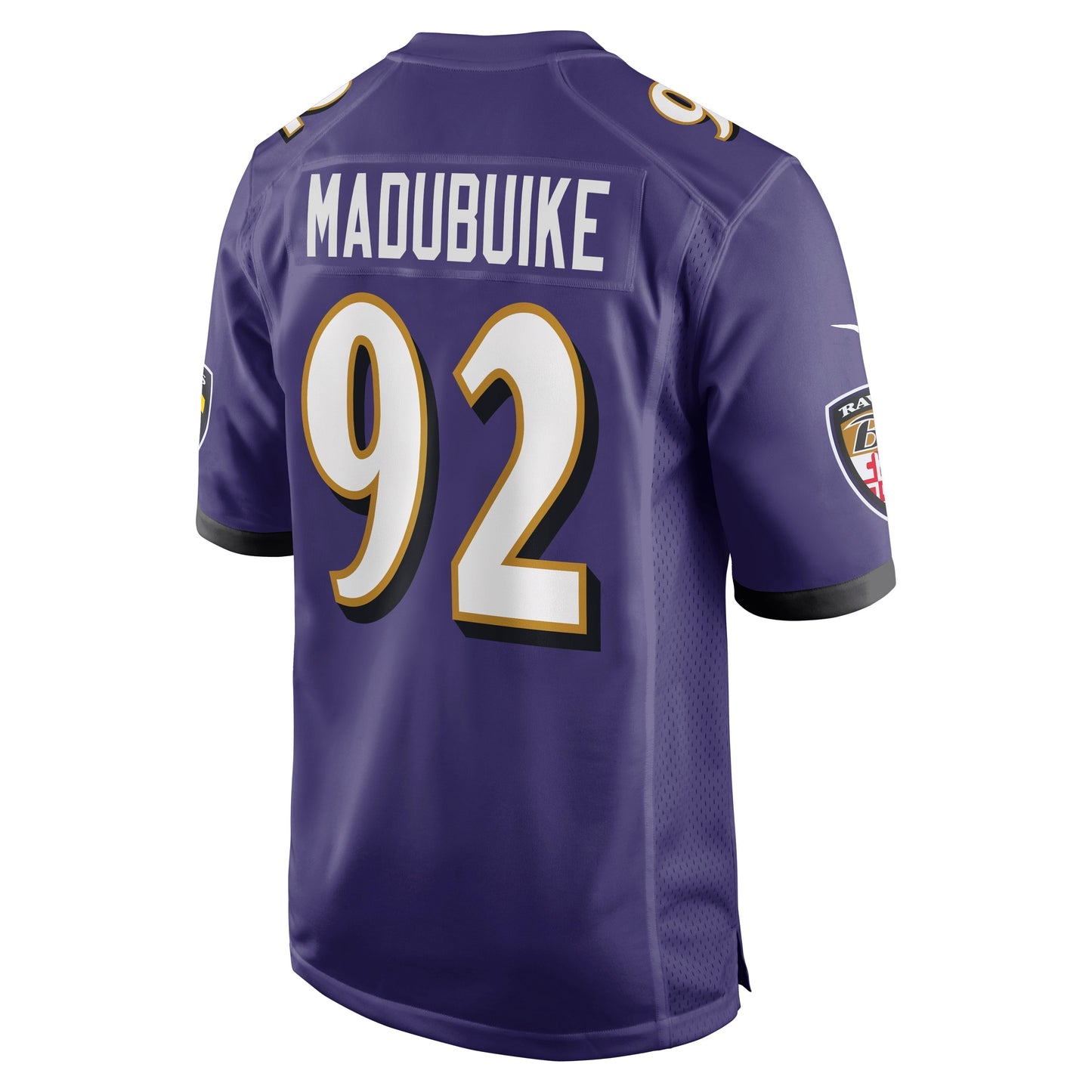 Justin Madubuike Baltimore Ravens Nike Game Jersey - Purple football jersey product view 3