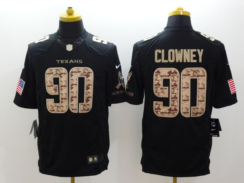 Men's Houston Texans Jadeveon Clowney #90 Black Game Player Jersey1 football jersey product view 1