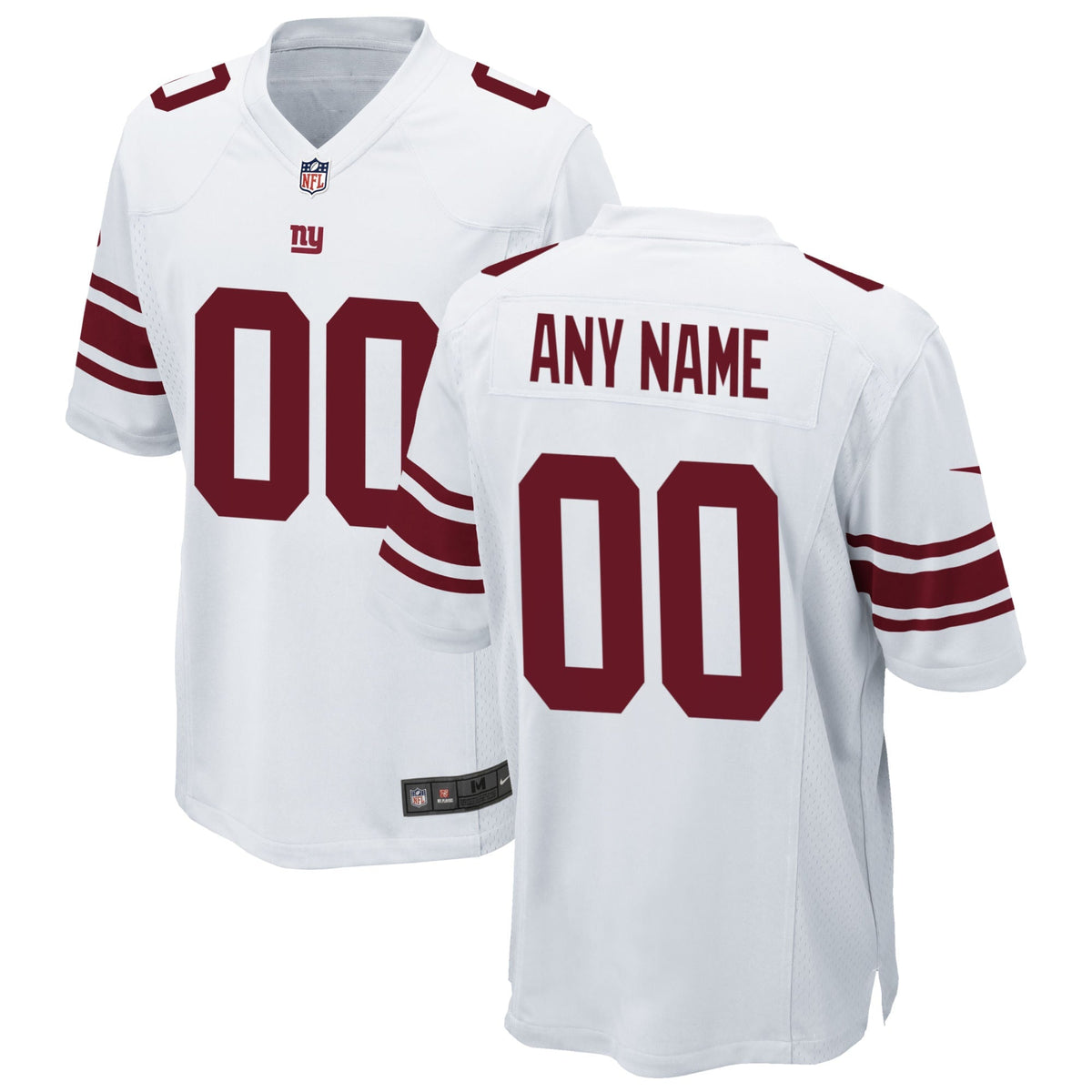 New York Giants Nike Custom Game Jersey - White football jersey product view 1