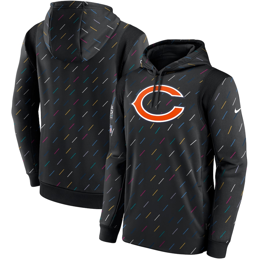 Men's Chicago Bears NFL 2021 Salute to Service Hoodie1 Black football jersey product view 1