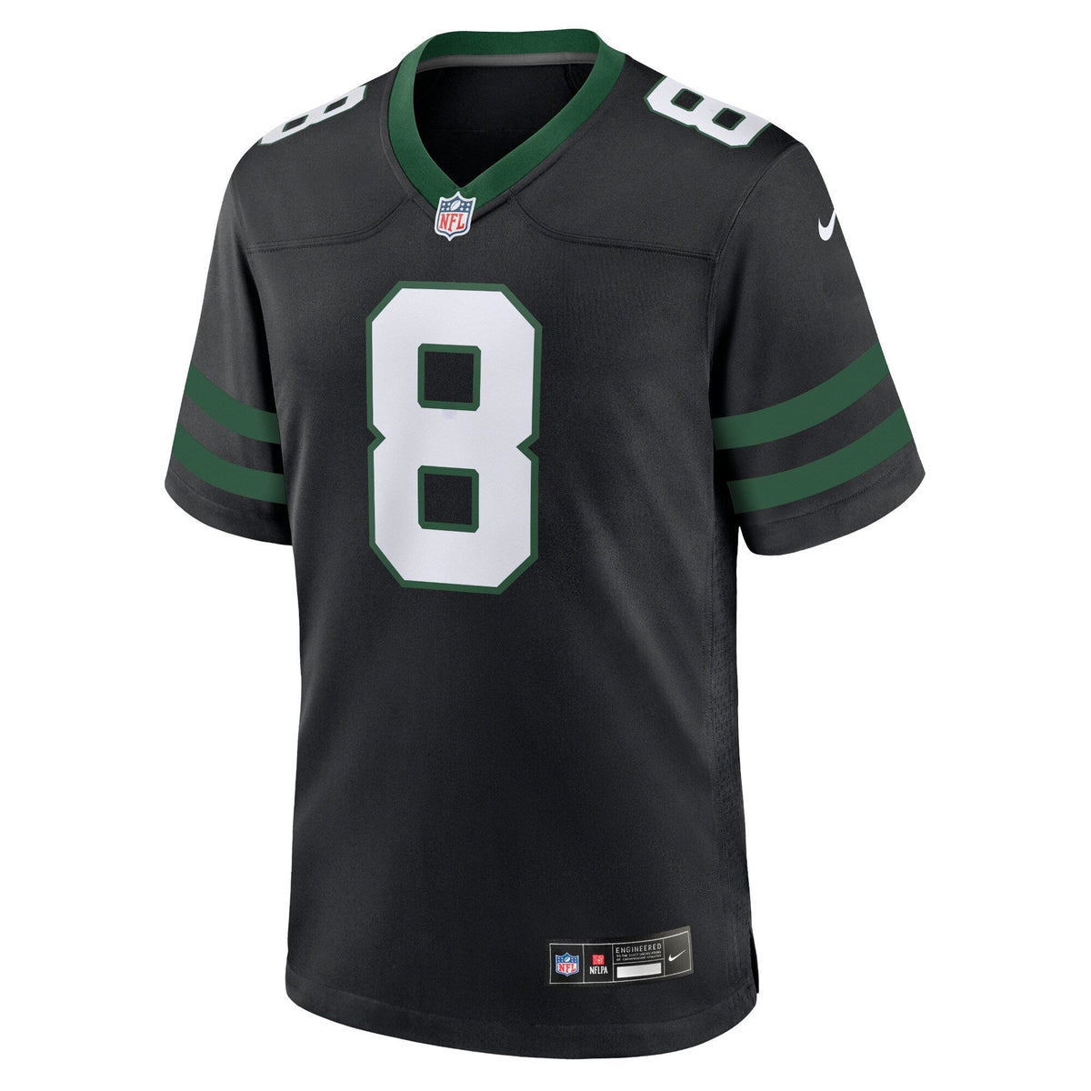Aaron Rodgers New York Jets Nike Alternate Game Jersey - Legacy Black football jersey product view 2